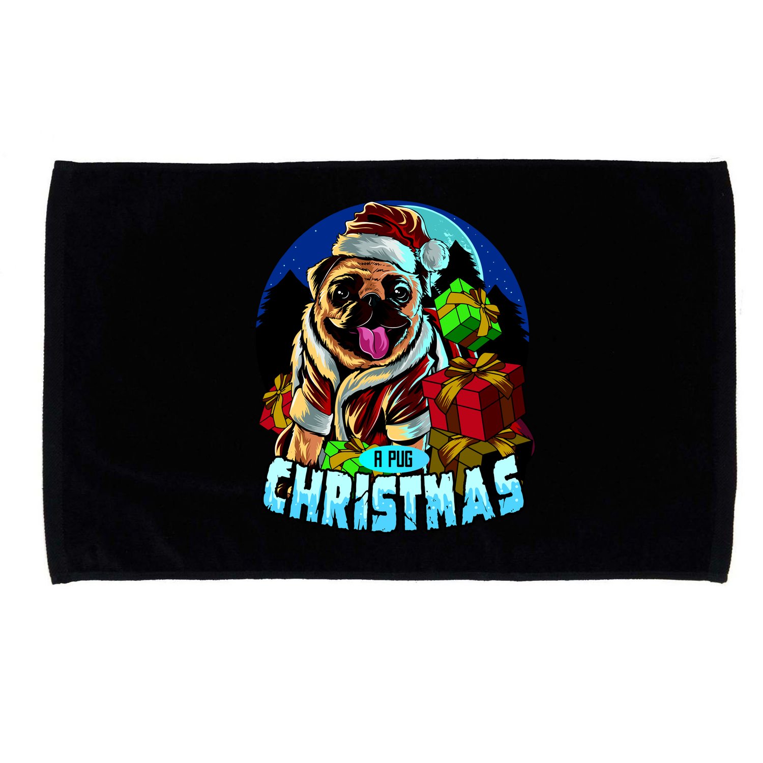 Best Pug Christmas Microfiber Hand Towel