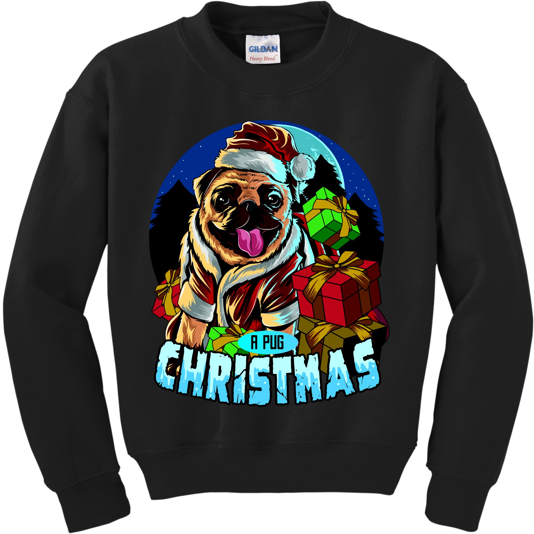 Best Pug Christmas Kids Sweatshirt