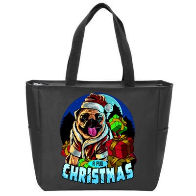 Best Pug Christmas Zip Tote Bag