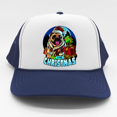 Best Pug Christmas Trucker Hat