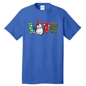 Baby Penguin Christmas Tree Light Tangled Pajama Xmas Gift Tall T-Shirt