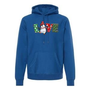 Baby Penguin Christmas Tree Light Tangled Pajama Xmas Gift Premium Hoodie