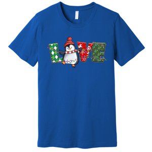 Baby Penguin Christmas Tree Light Tangled Pajama Xmas Gift Premium T-Shirt