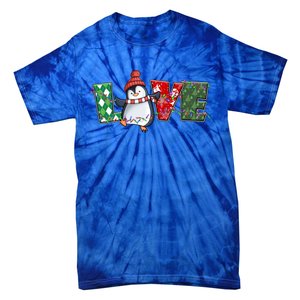 Baby Penguin Christmas Tree Light Tangled Pajama Xmas Gift Tie-Dye T-Shirt