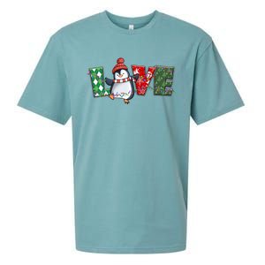 Baby Penguin Christmas Tree Light Tangled Pajama Xmas Gift Sueded Cloud Jersey T-Shirt