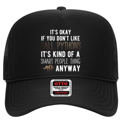Ball Python Cute Gift Snake Reptile Herpetology Ball Python Funny Gift Trucker Hat