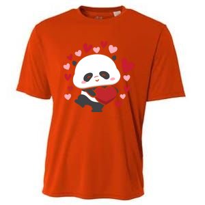 Bear Panda Cute Heart Love Rotic Valentine's Couple Cute Gift Cooling Performance Crew T-Shirt