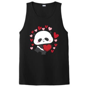 Bear Panda Cute Heart Love Rotic Valentine's Couple Cute Gift PosiCharge Competitor Tank