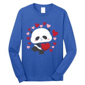 Bear Panda Cute Heart Love Rotic Valentine's Couple Cute Gift Long Sleeve Shirt