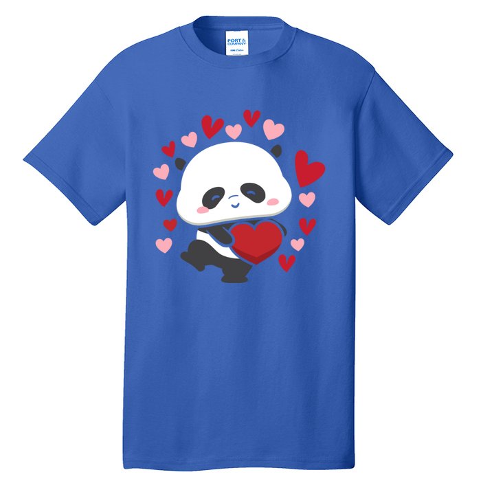 Bear Panda Cute Heart Love Rotic Valentine's Couple Cute Gift Tall T-Shirt