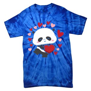 Bear Panda Cute Heart Love Rotic Valentine's Couple Cute Gift Tie-Dye T-Shirt