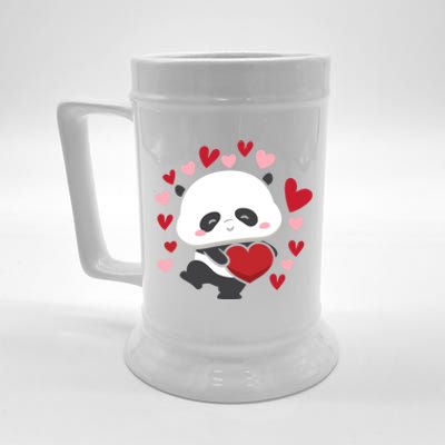 Bear Panda Cute Heart Love Rotic Valentine's Couple Cute Gift Beer Stein