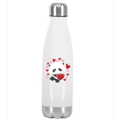 Bear Panda Cute Heart Love Rotic Valentine's Couple Cute Gift Stainless Steel Insulated Water Bottle