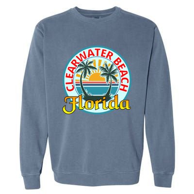 Beach Please Clearwater Beach Florida Beach Spring Break Cute Gift Garment-Dyed Sweatshirt