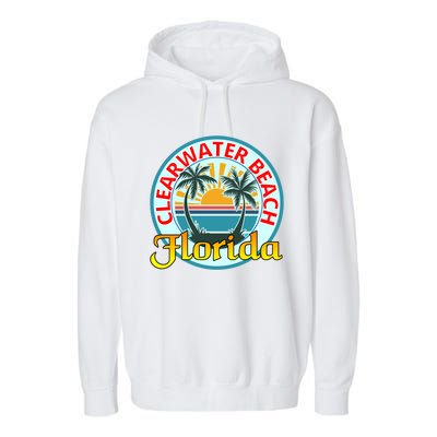 Beach Please Clearwater Beach Florida Beach Spring Break Cute Gift Garment-Dyed Fleece Hoodie