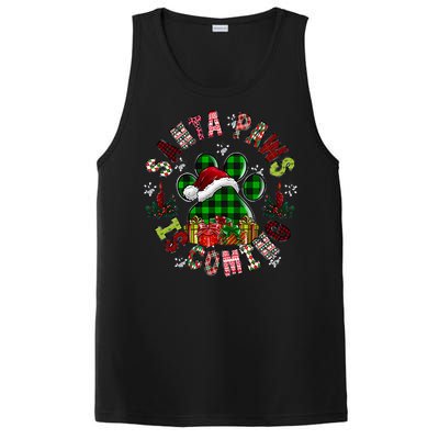 Buffalo Plaid Christmas Santa Paws Is Coming Dog Santa Hat Great Gift PosiCharge Competitor Tank