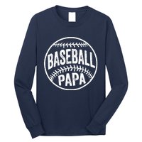 Baseball Papa Coach Fathers Day Long Sleeve Shirt