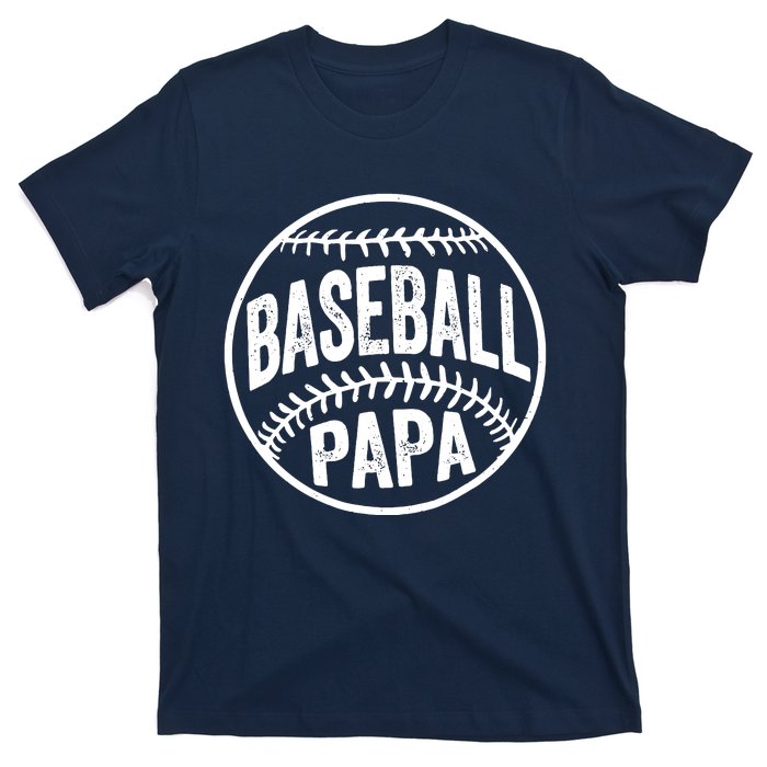 Baseball Papa Coach Fathers Day T-Shirt