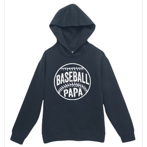 Baseball Papa Coach Fathers Day Urban Pullover Hoodie