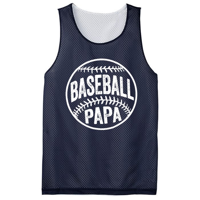 Baseball Papa Coach Fathers Day Mesh Reversible Basketball Jersey Tank