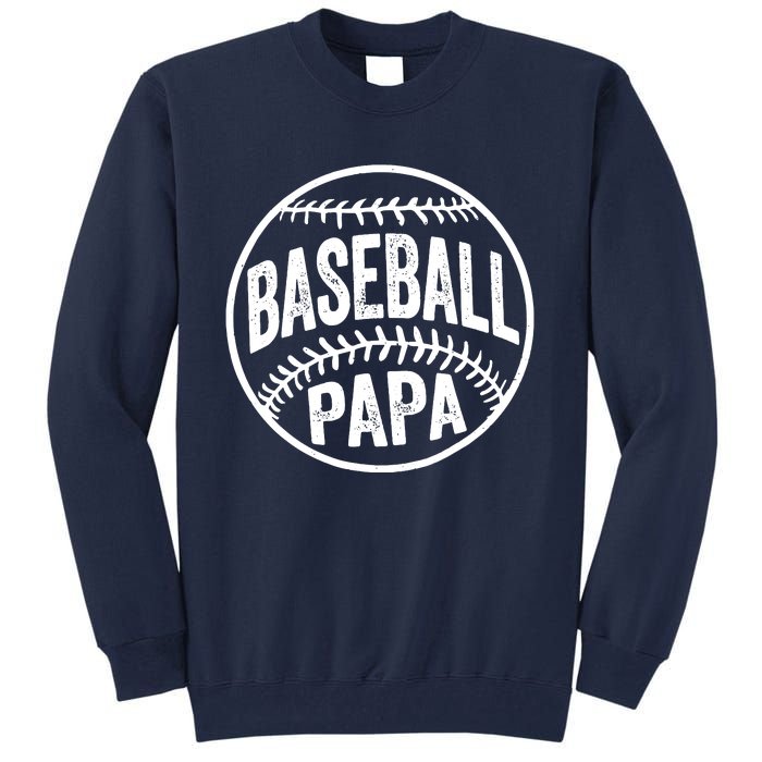 Baseball Papa Coach Fathers Day Tall Sweatshirt