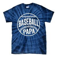 Baseball Papa Coach Fathers Day Tie-Dye T-Shirt