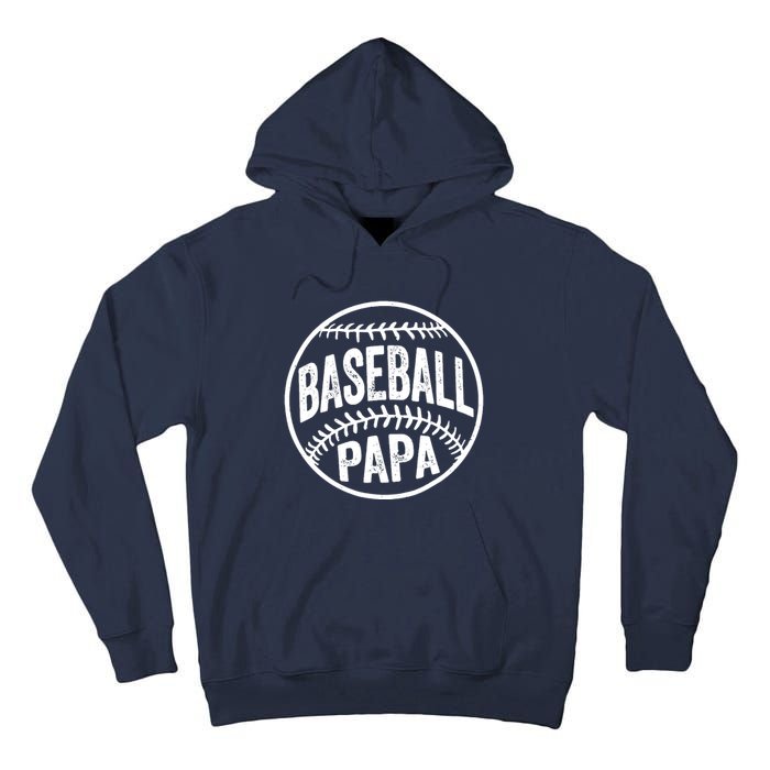 Baseball Papa Coach Fathers Day Tall Hoodie