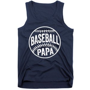 Baseball Papa Coach Fathers Day Tank Top