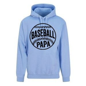 Baseball Papa Coach Fathers Day Unisex Surf Hoodie