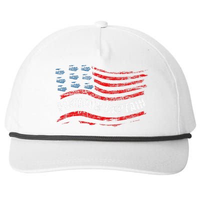 Boating Pontoon Captain Women 4th Of July Pontoon Boat Snapback Five-Panel Rope Hat