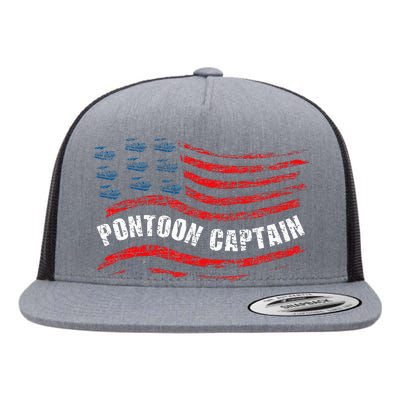 Boating Pontoon Captain Women 4th Of July Pontoon Boat Flat Bill Trucker Hat