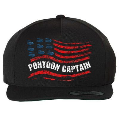 Boating Pontoon Captain Women 4th Of July Pontoon Boat Wool Snapback Cap