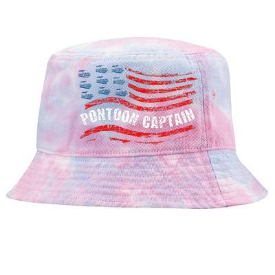 Boating Pontoon Captain Women 4th Of July Pontoon Boat Tie-Dyed Bucket Hat