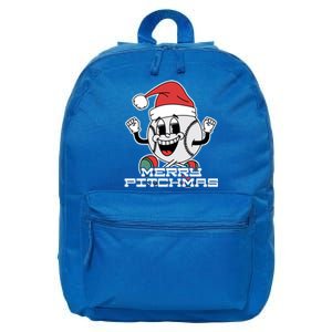 Baseball Pitcher Christmas Merry Pitchmas Gift 16 in Basic Backpack