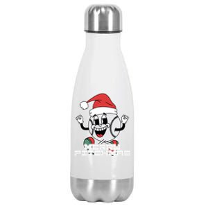 Baseball Pitcher Christmas Merry Pitchmas Gift Stainless Steel Insulated Water Bottle