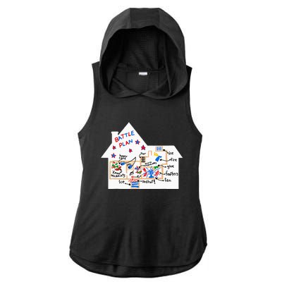 Battle Plan Christmas Home Hand Dawn Alone Xmas Ladies PosiCharge Tri-Blend Wicking Draft Hoodie Tank