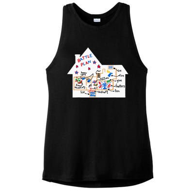 Battle Plan Christmas Home Hand Dawn Alone Xmas Ladies PosiCharge Tri-Blend Wicking Tank