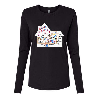 Battle Plan Christmas Home Hand Dawn Alone Xmas Womens Cotton Relaxed Long Sleeve T-Shirt