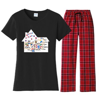 Battle Plan Christmas Home Hand Dawn Alone Xmas Women's Flannel Pajama Set