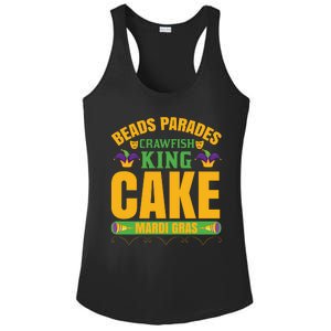 Beads Parades Crawfish King Cake Mardi Gras Ladies PosiCharge Competitor Racerback Tank