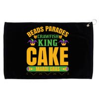 Beads Parades Crawfish King Cake Mardi Gras Grommeted Golf Towel