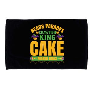 Beads Parades Crawfish King Cake Mardi Gras Microfiber Hand Towel