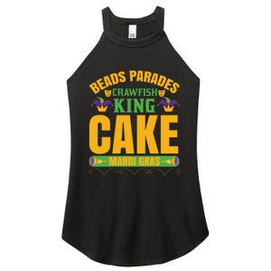 Beads Parades Crawfish King Cake Mardi Gras Women’s Perfect Tri Rocker Tank