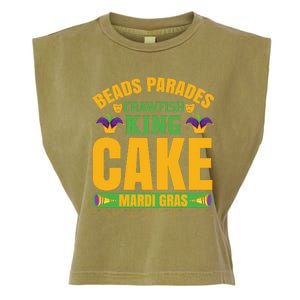 Beads Parades Crawfish King Cake Mardi Gras Garment-Dyed Women's Muscle Tee