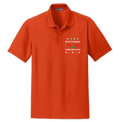 Best Pucking Christmas Ever Hockey Christmas Hockey Lover Gift Dry Zone Grid Polo