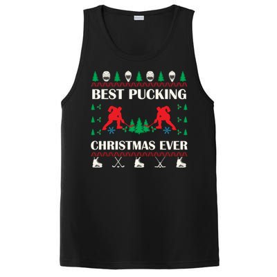 Best Pucking Christmas Ever Hockey Christmas Hockey Lover Gift PosiCharge Competitor Tank