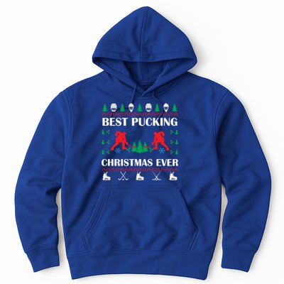 Best Pucking Christmas Ever Hockey Christmas Hockey Lover Gift Hoodie