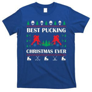 Best Pucking Christmas Ever Hockey Christmas Hockey Lover Gift T-Shirt