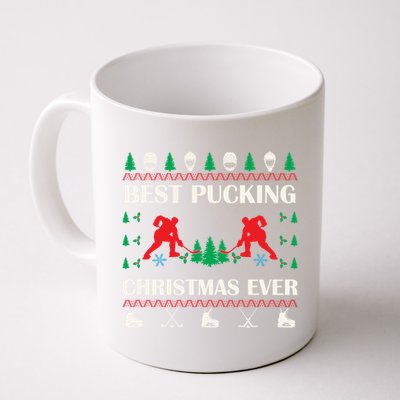 Best Pucking Christmas Ever Hockey Christmas Hockey Lover Gift Coffee Mug