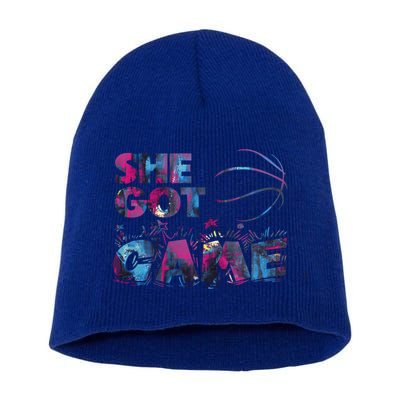 Basketball Player Cool Basketball Lover Mom Gift Short Acrylic Beanie